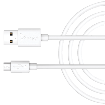 Syska TPE Material 1.2 metres USB 2.0 to Micro USB Fast Charging Cable (CC10, White)