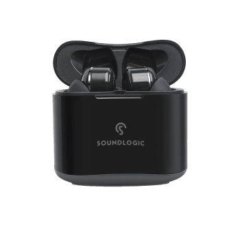 SoundLogic TWS True Beats Pro In-Ear Truly Wireless Earbuds with Mic (Bluetooth 5.0, Voice Assistant, TWE006, Black)