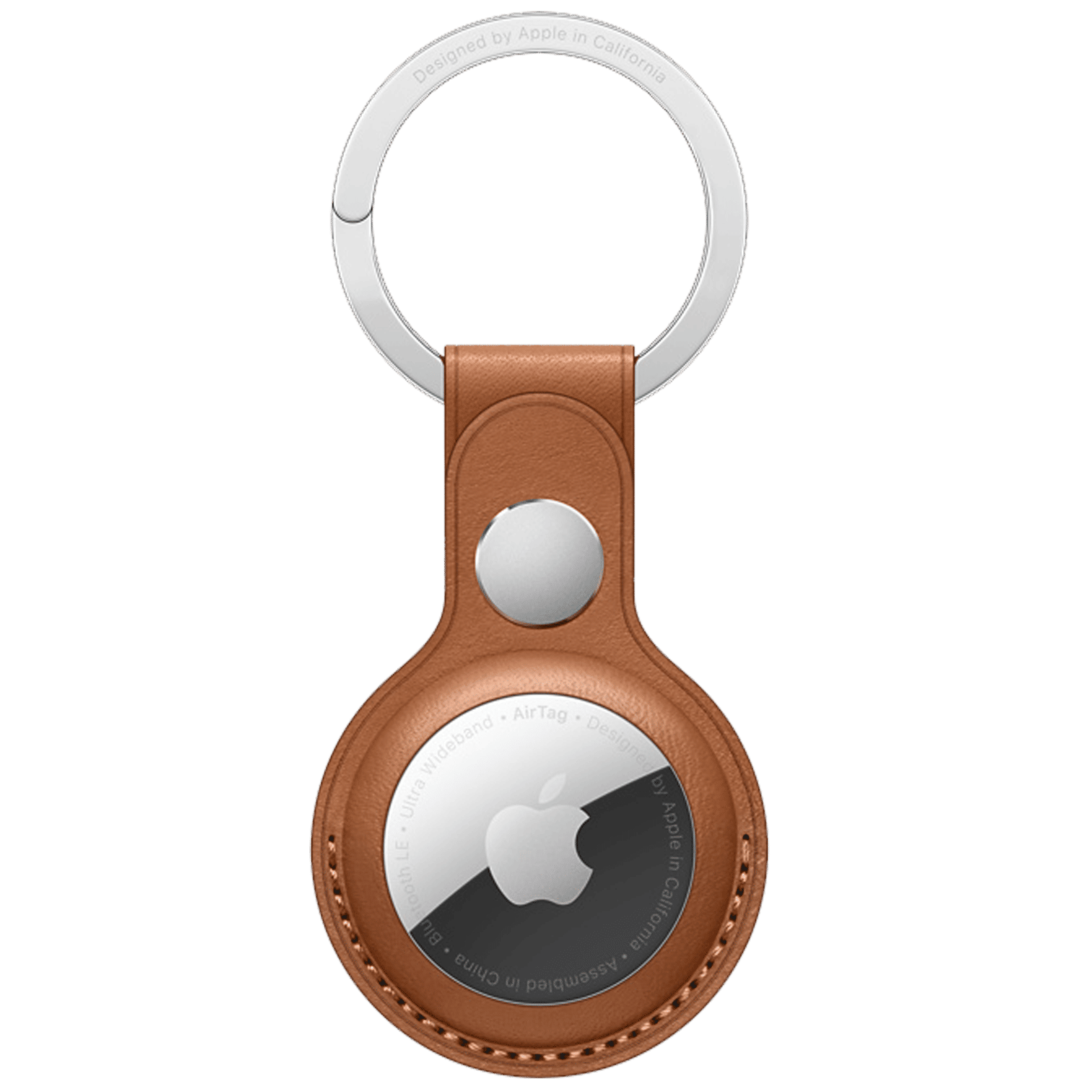Apple AirTag Key Ring (French Leather, MX4M2ZM/A, Saddle Brown)