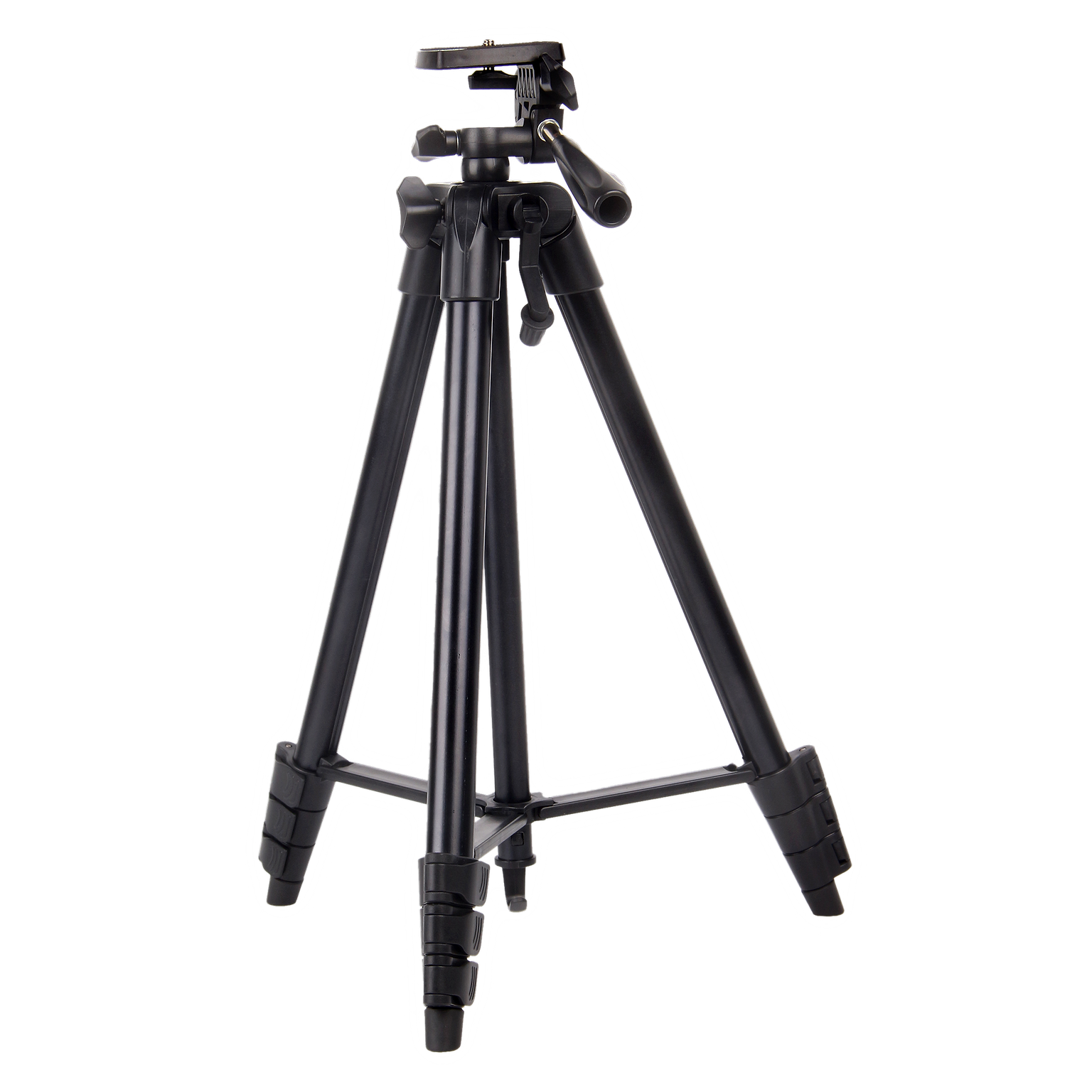 Croma Adjustable 134cm Tripod For Cameras (2Kg, Universal Screw Mount, 3000000165, Black)