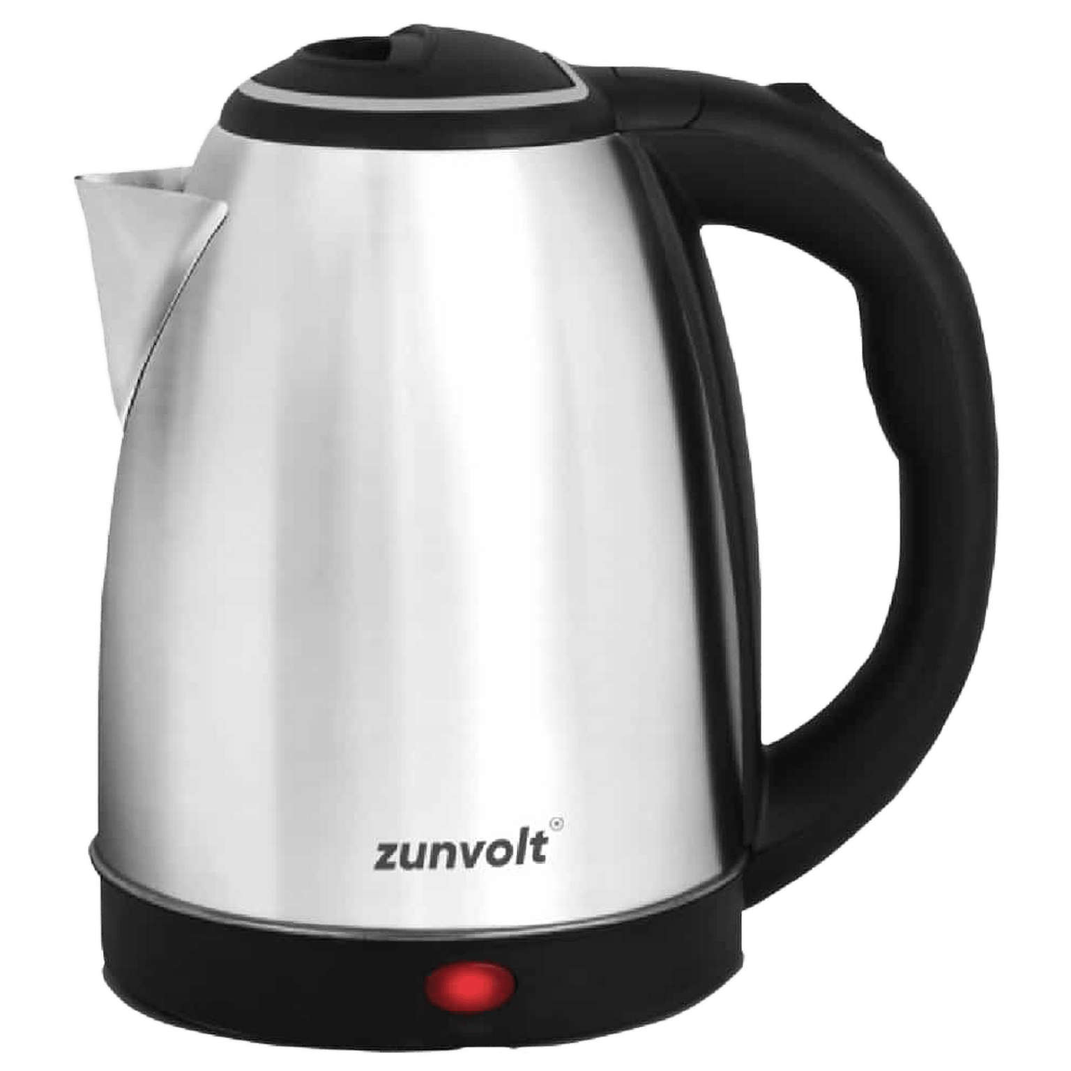 ZunVolt 2 Litres 1500 Watts Electric Kettle (Detachable Base, Concealed SS Heating Element, Silver)