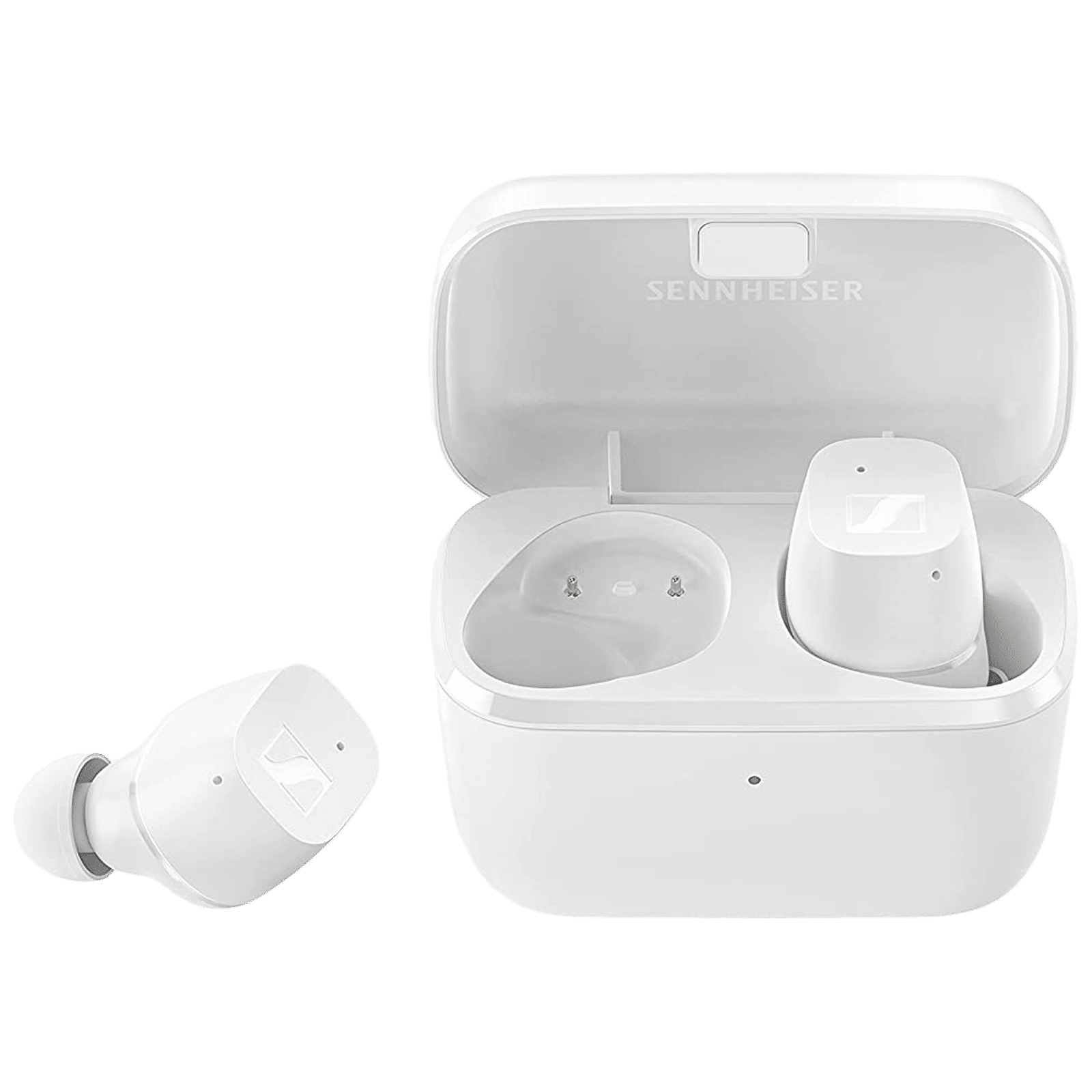 SENNHEISER CX 200 TW1 TWS Earbuds with Passive Noise Cancellation (IPX4 Splash Resistant, 27 Hours Playback, White)