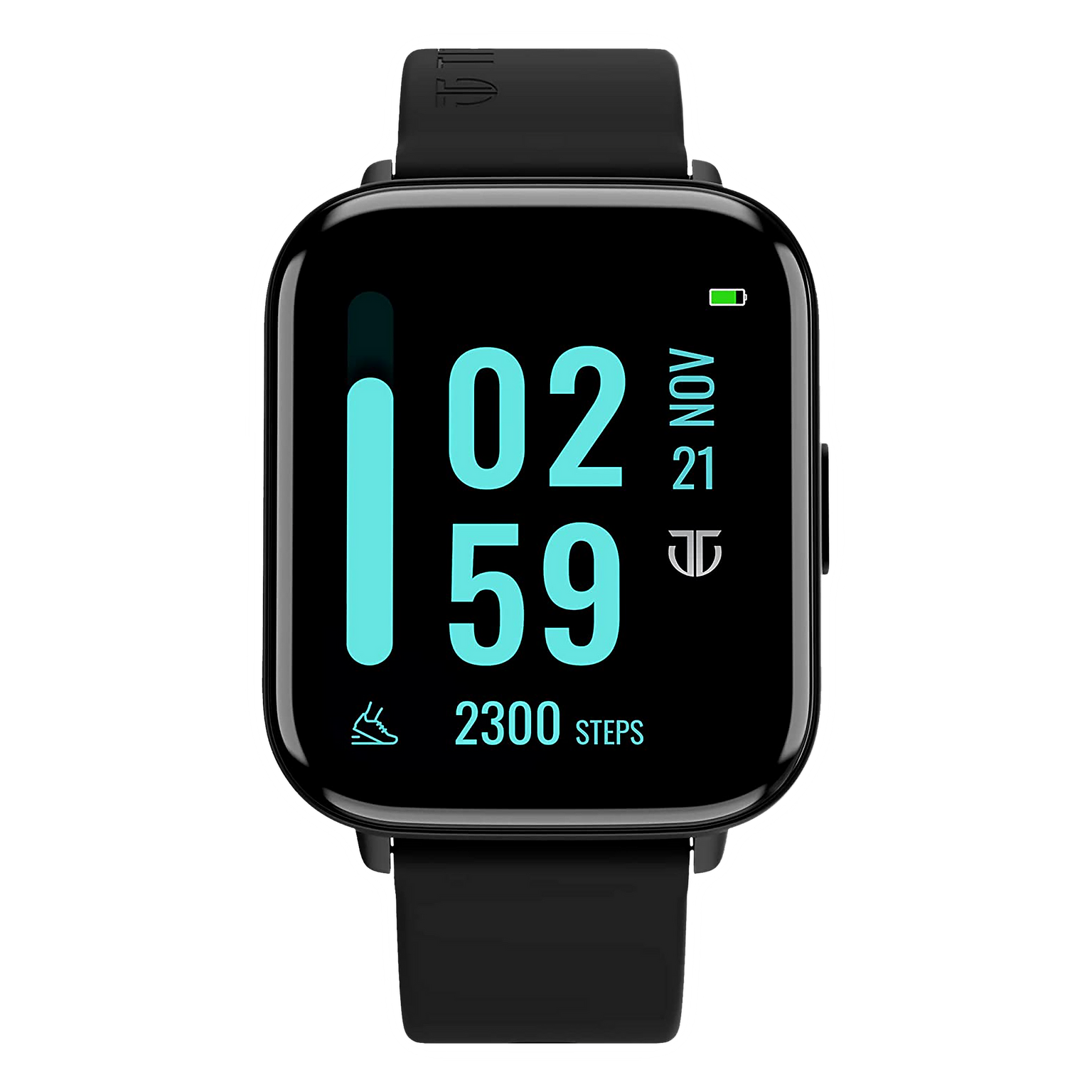 Titan Smart 2 Smartwatch with Camera & Music Control (45.21mm AMOLED Display, 3ATM Water Resistant, Black Strap)