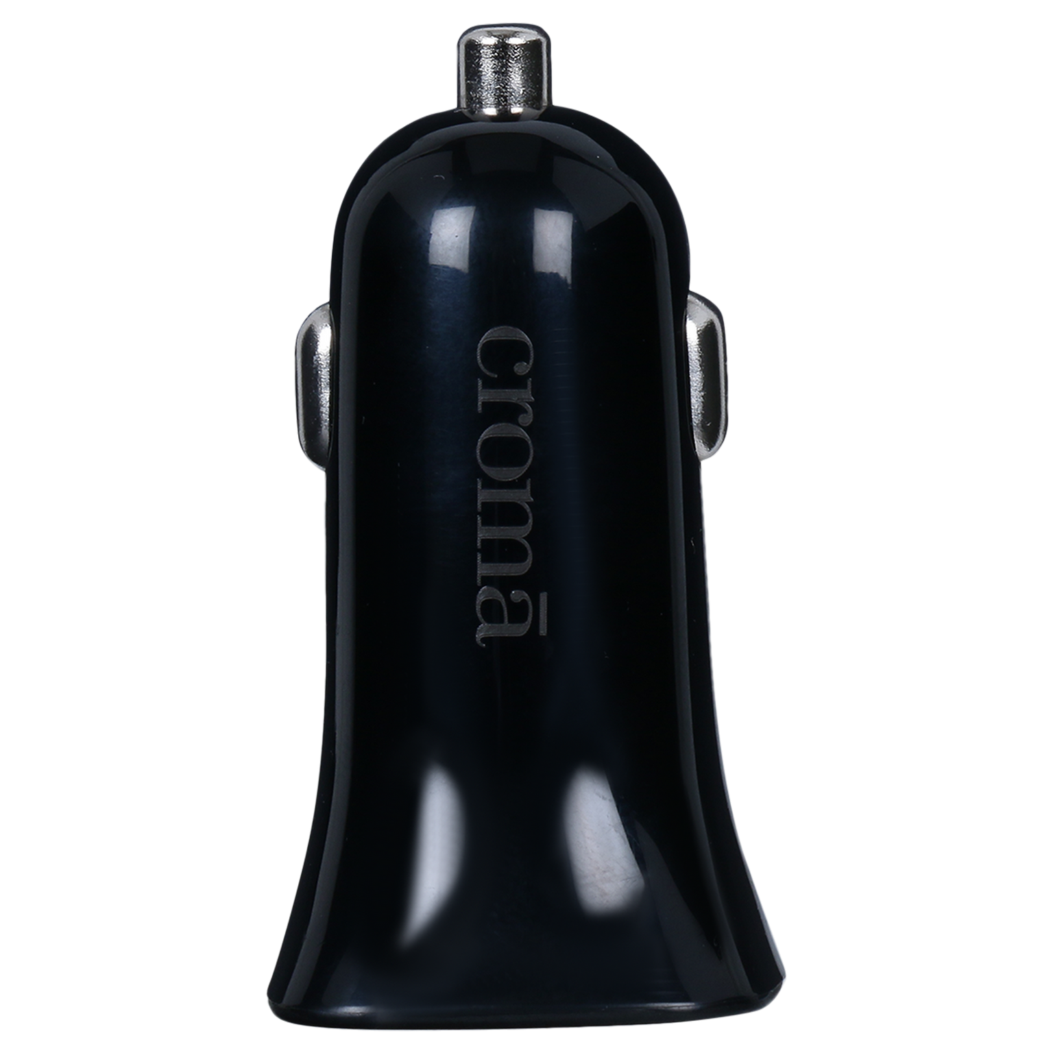 Croma 12 Watts 2 USB Ports Car Charging Adapter (Overcharging Protection, CRST12WCHA281201, Black)