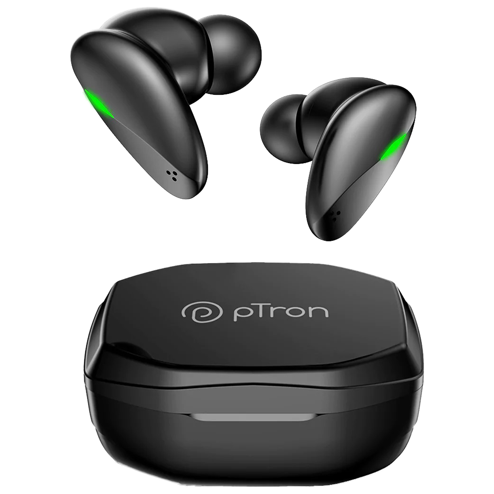 pTron Bassbuds B21 140318544 TWS Earbuds (IPX4 Water Resistant, Fast Charging, Black)