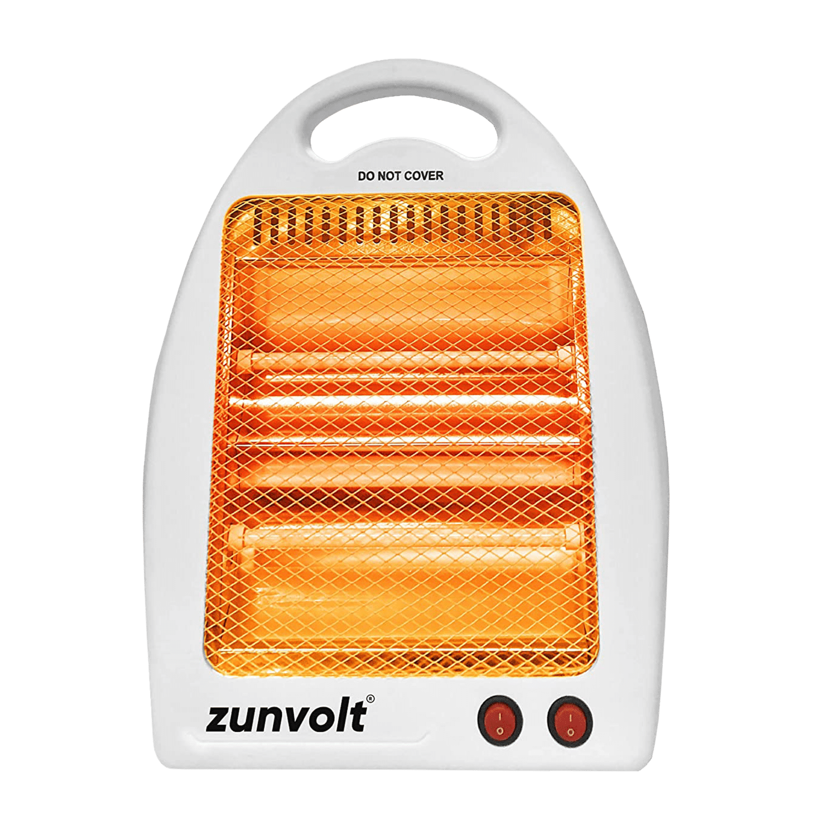 zunvolt Rex 800 Watts Quartz Halogen Room Heater (Noiseless Operation, White)