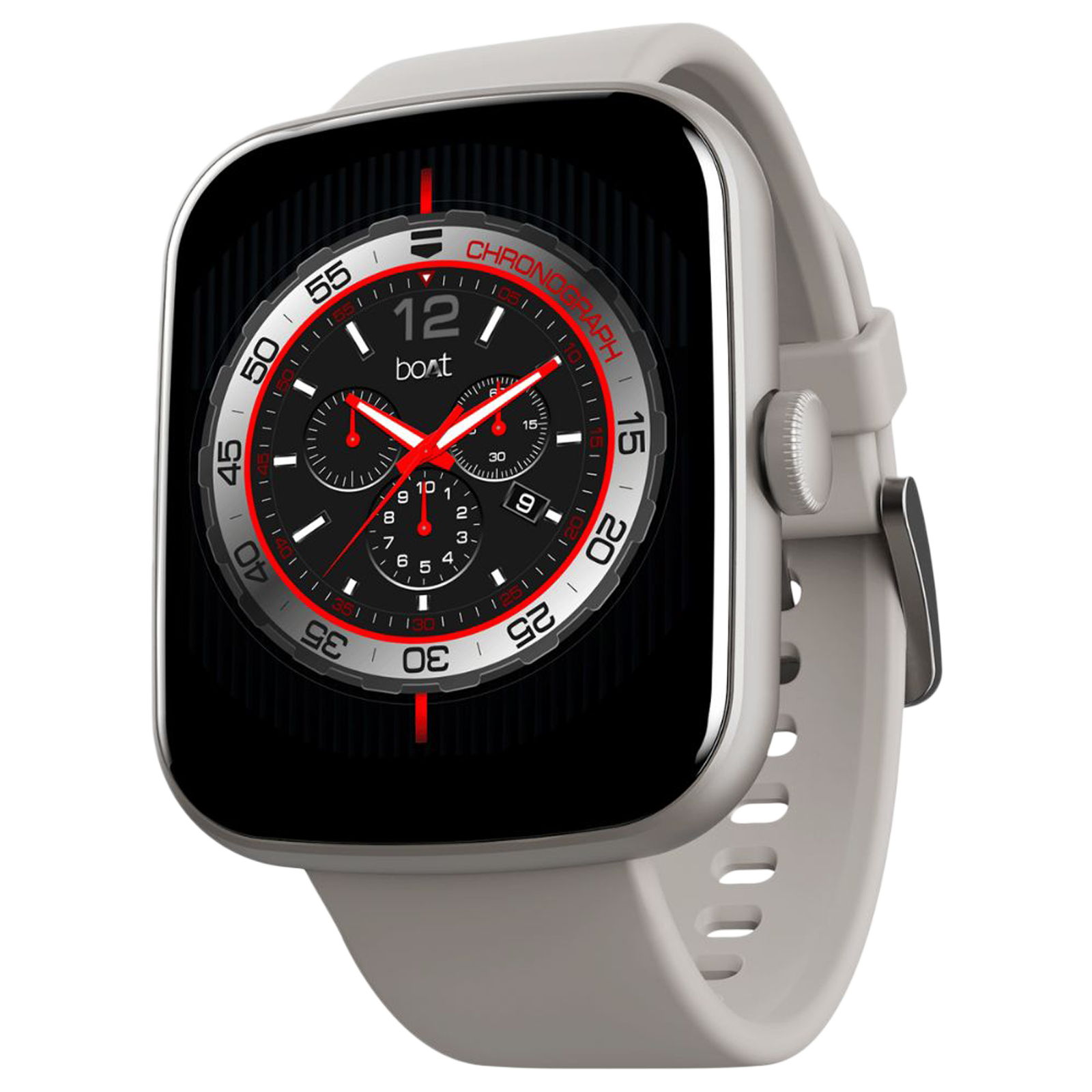 boAt Wave Lynk Voice Smartwatch with Bluetooth Calling (42.9mm HD Display, IP68 Water Resistant, Grey Strap)