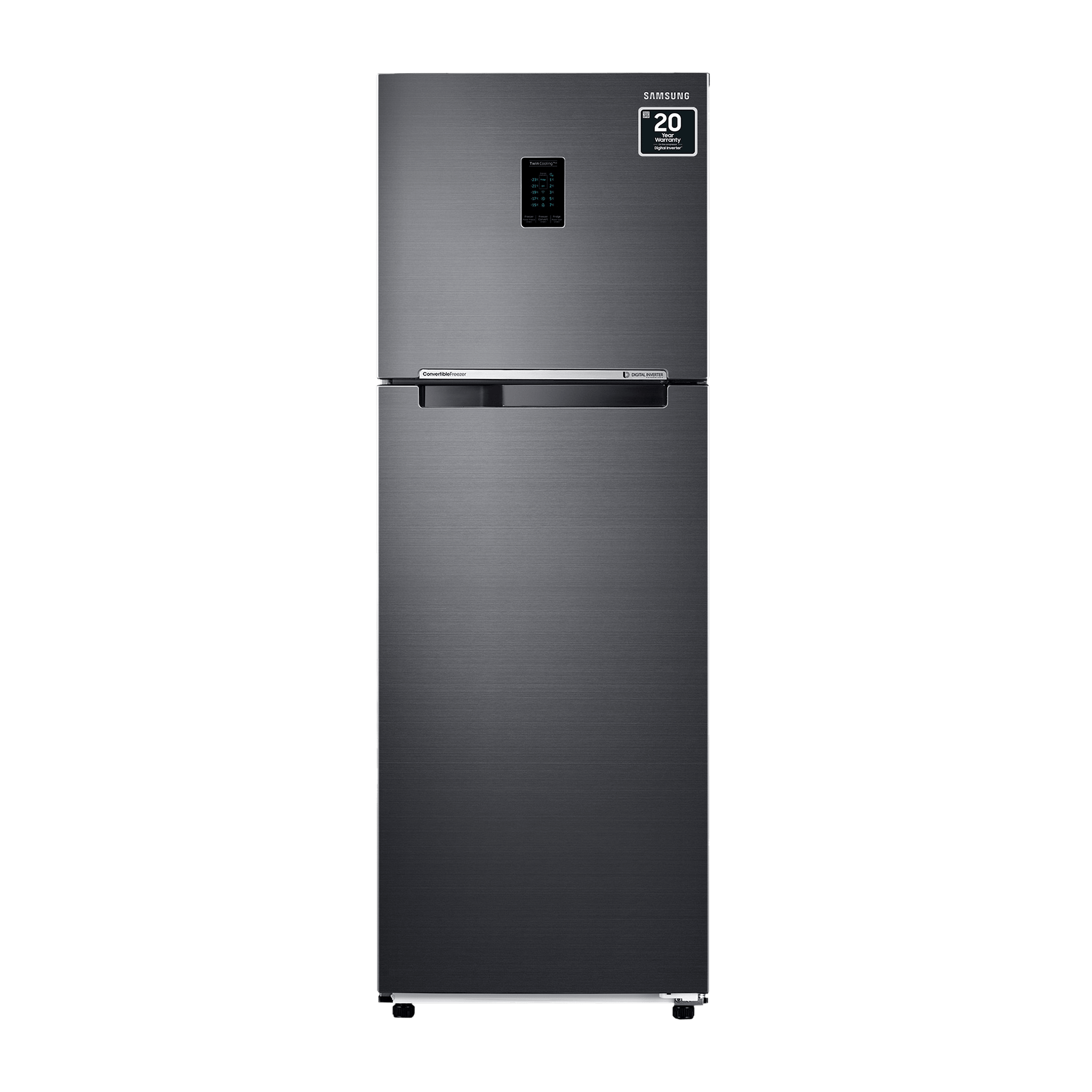 Samsung 322 Litres 2 Star Frost Free Double Door Refrigerator (RT37C4512BX/HL, Luxe Black)