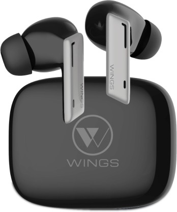 Wings Beatpods With Extra Heavy Bass Bluetooth Headset  (Black, True Wireless)