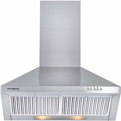 Eurodomo Sapphire PB SS 60 Wall Mounted Chimney  (Stainless steel 850 CMH)