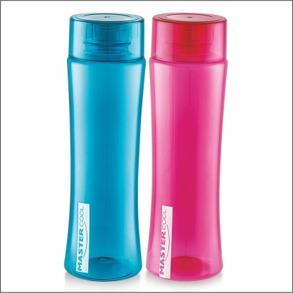 Mastercool Curve 900 ml Bottle  (Pack of 2, Blue, Pink, PET)