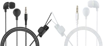 Hitage Super Bass Perfect Sounftrack Pack of 2 Wired Headset  (Black, White, In the Ear)