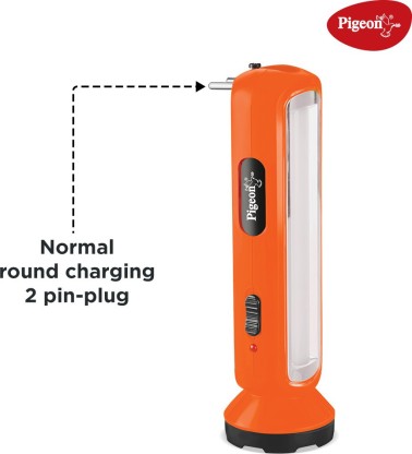 Pigeon Radiance-Led Torch Lantern Emergency Light  (Orange)