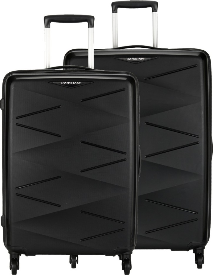 Hard Body Set of 2 Luggage - TRIPRISM SPINNER 2PC SET BLACK - Black