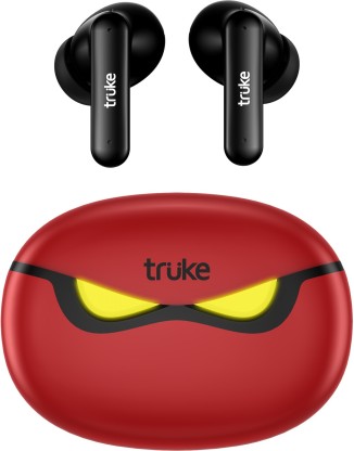 Truke BTG 3 with 55ms Ultra Low Latency Bluetooth Headset  (Red, True Wireless)