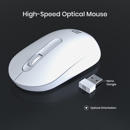 Portronics Toad 13 Wireless Optical Mouse  (2.4GHz Wireless, White)