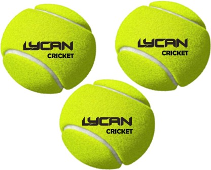 LYCAN cricket tennis ball pack of 3 Tennis Ball  (Pack of 3, Yellow)