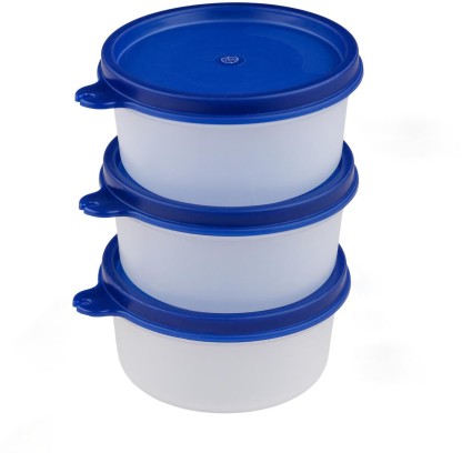 2Mech Plastic Kitchen Storage Containers Combo Set,Plastic Storage Containers With Lid  - 250 ml Plastic Grocery Container  (Pack of 3, Blue)