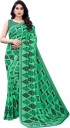 Geometric Print, Printed Daily Wear Georgette Saree  (Light Green)