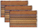 Status Polyester Door Mat  (Brown, Medium, Pack of 3)