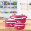 MILTON Delight Pack of 3 Thermoware Casserole Set  (500 ml, 1000 ml, 1500 ml)