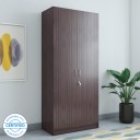 Hometown Willy Engineered Wood 2 Door Wardrobe  (Finish Color - Walnut, Knock Down)