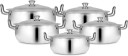BERTOL KITCHENWARE Cookware Set  (Stainless Steel, 5 - Piece)