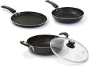 Flipkart SmartBuy Induction Bottom Splatter Finish Cookware Set of 3   (Aluminium, 3 - Piece)