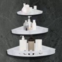 Supreme Bazaar ABS Plastic Corner Rack Shelf Set Of 3 (Size: 5" X 7" X 9") Plastic Wall Shelf  (Number of Shelves - 3, Clear)