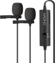 MAONO AU-200 Dual Collar Lavalier Microphone, Condenser Clip on Mic for Youtube Recording, Mobile phone, pc Microphone