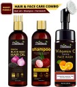 Phillauri Onion Hair Kit and Vitamin C Facewash (Hair Oil + Shampoo + Foaming Facewash)  (3 Items in the set)