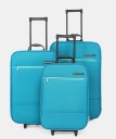Soft Body Set of 3 Luggage - FRILL Set-3 (30 Inch+26 Inch+ 22 Inch) - Teal