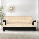 WAKESURE Premium Quality Jute Fabric 3 Seater  Sofa  (Finish Color - Grey Black, DIY(Do-It-Yourself))