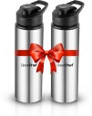 Greenchef Flex stainless steel 900 ml Bottle  (Pack of 2, Silver, Steel)