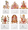 god & god's 40 cm Switch Board 37 Self Adhesive Sticker  (Pack of 6)