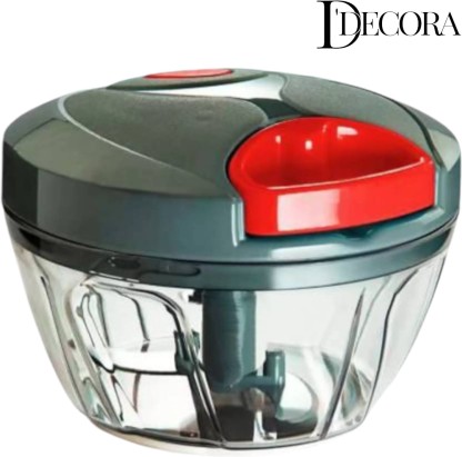 DDecora 3 Stainless Steel Blade, powerful mini handy quick 450 ml (GRAY) Vegetable & Fruit Chopper  (1)