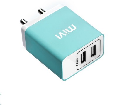 Mivi 3.1A Dual Port Smart Wall 15.5 W 3.1 A Multiport Mobile Charger  (Blue)