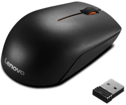 Lenovo 300 Wireless Optical Mouse  (USB 2.0, Black)