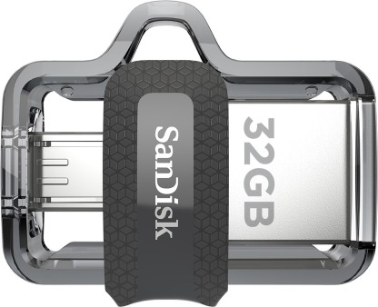 SanDisk Ultra Dual Drive M3.0 32 GB OTG Drive  (Black, Type A to Micro USB)