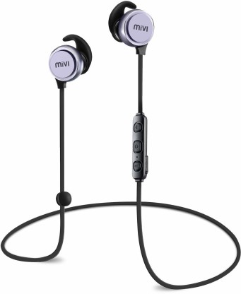 Mivi Thunder Beats Bluetooth Headset  (Gun metal/Black, In the Ear)