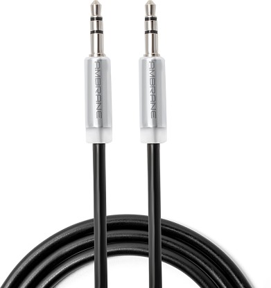 Ambrane AUX-11 1.5 m AUX Cable  (Compatible with Gaming Console, TV, Computer, Black, One Cable)