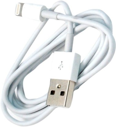 DAD ORIGINAL DATA CABLE WITH WIRED 1 m Micro USB Cable  (Compatible with IPHONE 7, IPHONE 6S, White, One Cable)