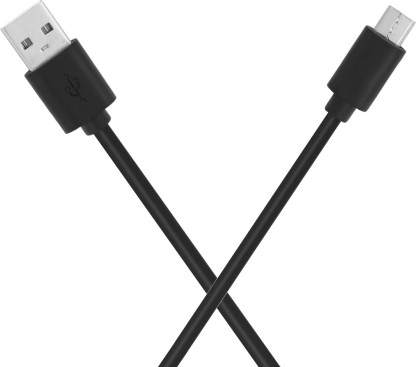 Flipkart SmartBuy AMRPB1M01 2.4 A 1 m Micro USB Cable  (Compatible with Mobiles, Power Banks, Tablets, Media Players, Black, One Cable)