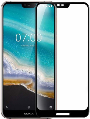 Richuzers Edge To Edge Tempered Glass for Nokia 7.1 Plus  (Pack of 2)