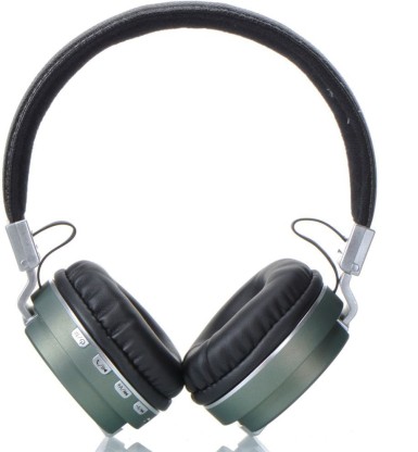 Zakk Hunter Wireless Bluetooth Headphones with Mic (Green) Bluetooth Headset  (Multicolor, On the Ear)