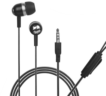 Hitage Youth Series Best Super Bass HD Clear Sound Wired Headset  (Black, In the Ear)