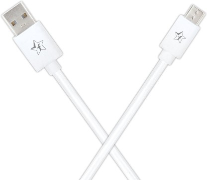 Flipkart SmartBuy AMRPB1M01 2.4 A 1 m Micro USB Cable  (Compatible with Mobile, Laptop, Tablet, White, One Cable)