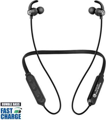 Matlek Fast Charge Earphone Bluetooth Wireless Headphone Extra Bass Bluetooth Headset  (Black, Wireless in the ear)