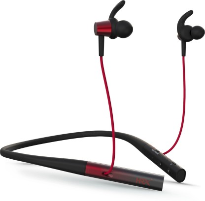 HRX X-Wave 14R with Bass Boost Mode Bluetooth Headset  (Comet Red, In the Ear)