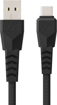 boAt A320 1.5 m USB Type C Cable  (Compatible with Mobiles, Tablets & any other device with type-c port, Black)